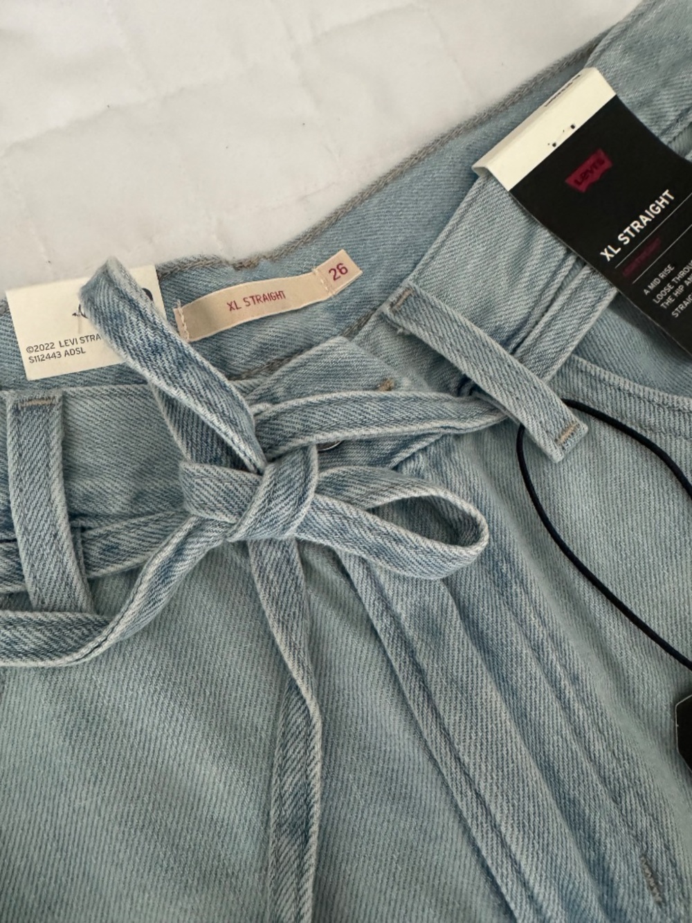 Levi’s NWT Lightweight Linen and denim XL straight jeans size 26 - Picture 3 of 6